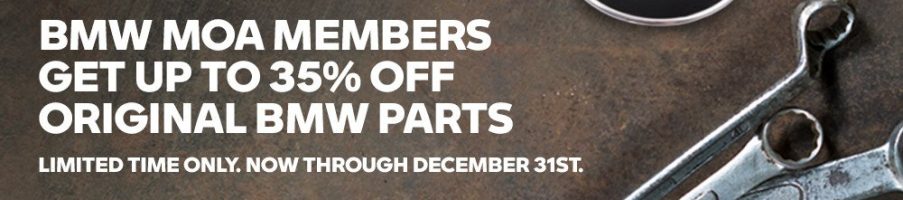 MOA MEMBERS GET UP TO 35% OFF ORIGINAL BMW PARTS